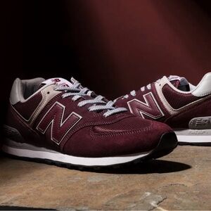 New Balance 574 Unisex Burgundy Sneakers. Brand new with Box